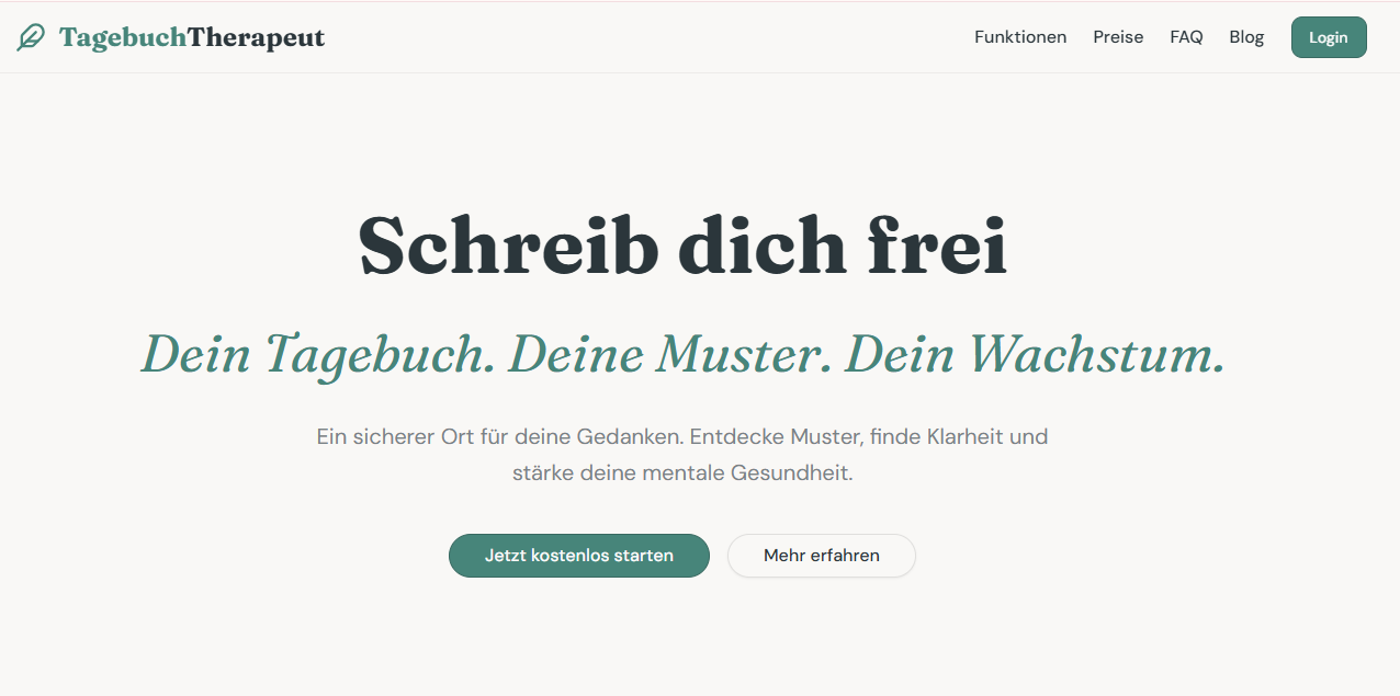 Tagebuchtherapeut – KI-gestützte Journaling-App